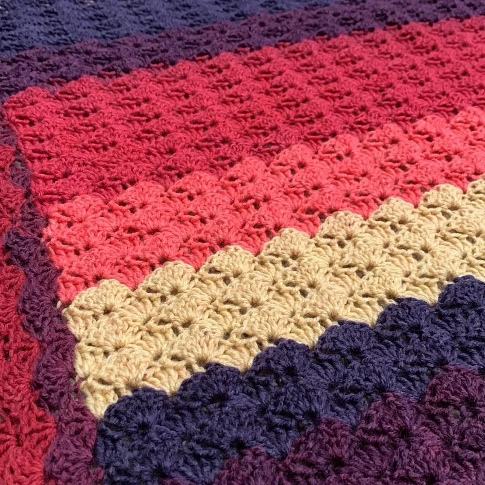 {Baby Blanket} Multicolor Crochet